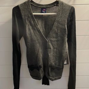 Brand New Tommy Girl Size S Black/Gray Bow Sweater
